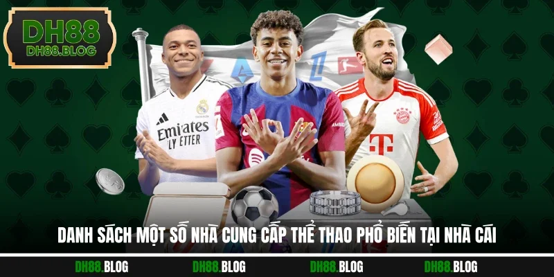 Danh sách một số nhà cung cấp thể thao phổ biến tại nhà cái